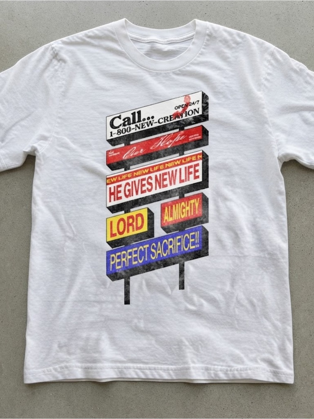 New Creation Christian Graphic Tee Faith Heavy Gildan T-Shirt
